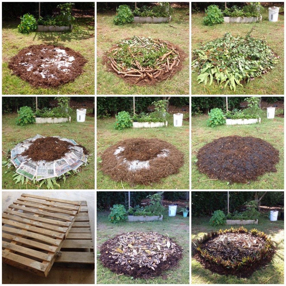 Here we can see a step by step process of Rosa Say’s hügelkultur bed.