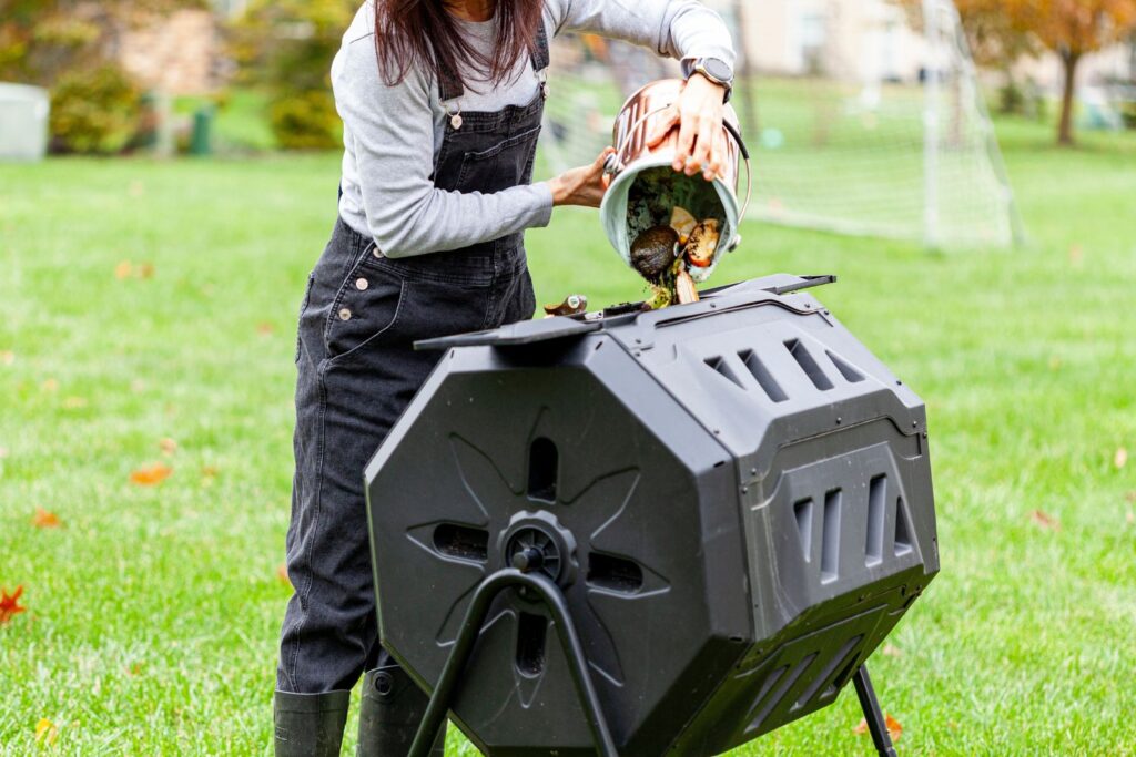 Compost tumblers are perfect for any garden size, especially smaller spaces